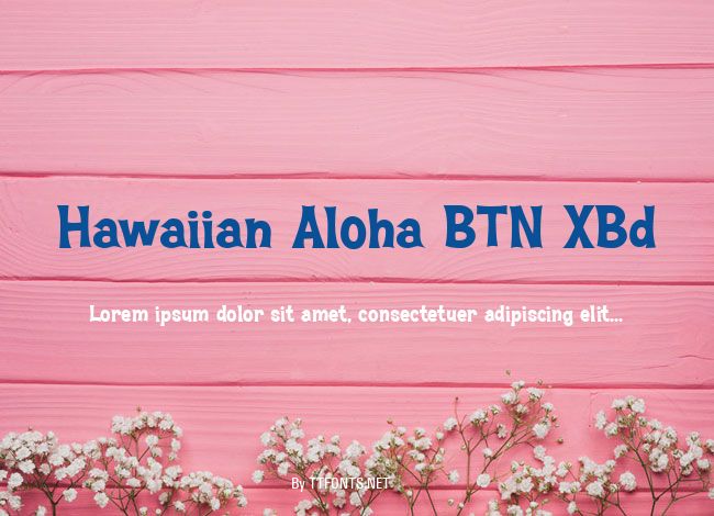 Hawaiian Aloha BTN XBd example